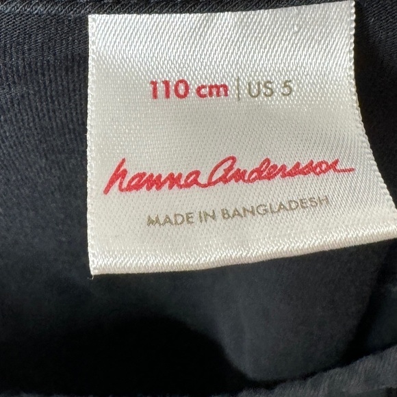 Hanna Andersson Black Multicolor Shimmer Iridescent Long Sleeve Dress Size US 5 - Picture 13 of 14